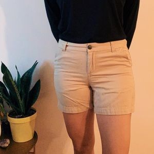 beige shorts